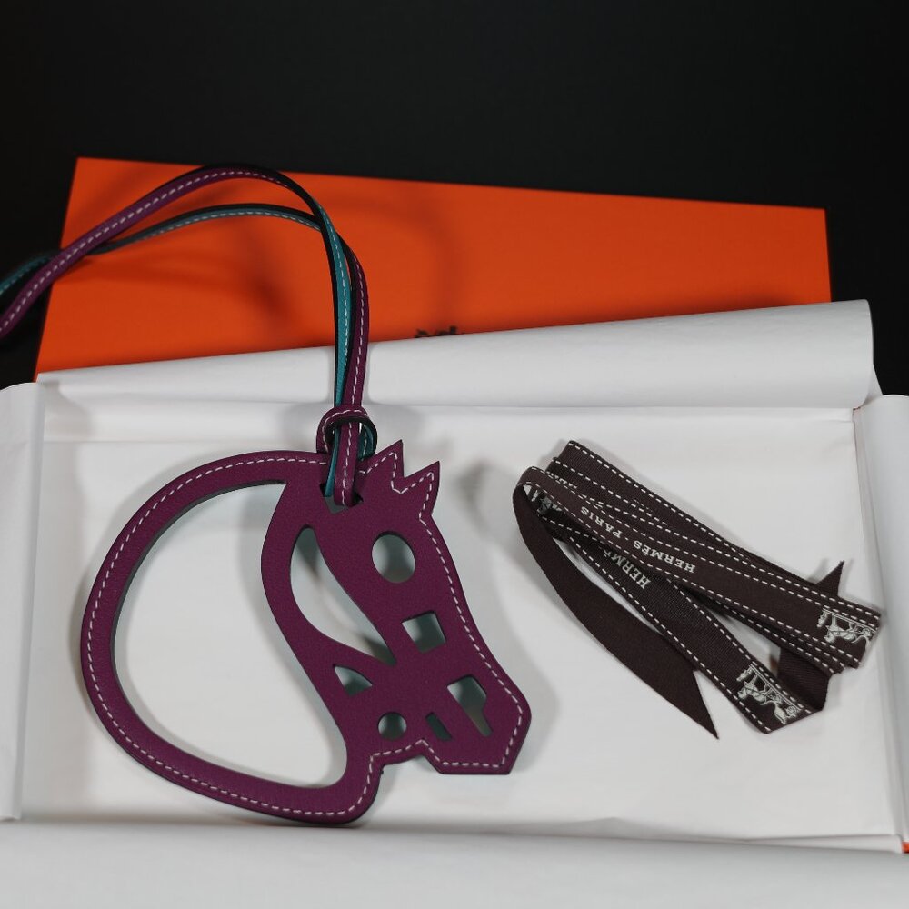 Hermes Two-Color Cheval Paddock Bag Charm with Box & Ribbon *NEW*
